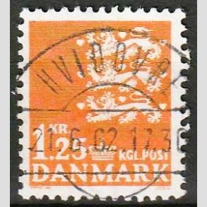 FRIMRKER DANMARK | 1962 - AFA 404 - Rigsvben 1,25 Kr. orange - Lux Stemplet 