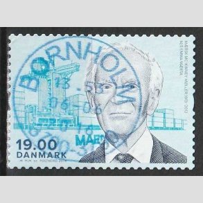 FRIM�RKER DANMARK | 2016 - AFA 1853 - Store danskere - 19,00 Kr. M�rsk McKenney M�ller - Pragt Stemplet Bornholm