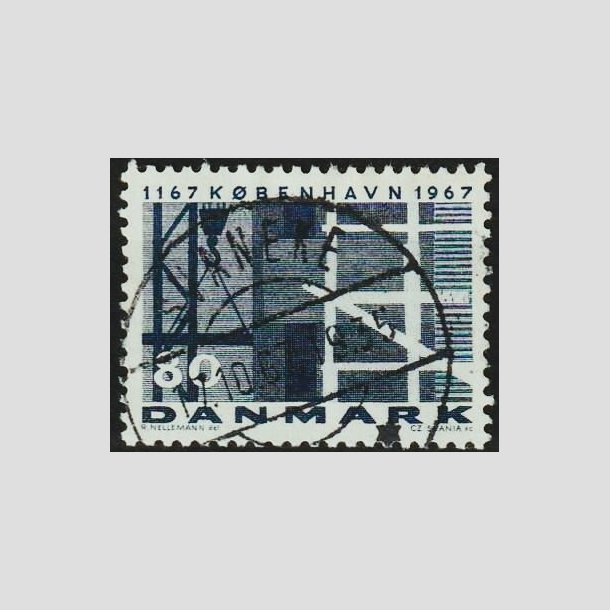 FRIMRKER DANMARK | 1967 - AFA 457 - Kbenhavn 800 r - 80 re mrkbl - Lux Stemplet Svaneke