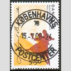 FRIM�RKER DANMARK | 2005 - AFA 1433 - August Bournoneville - 5,50 Kr. flerfarvet - Pragt Stemplet