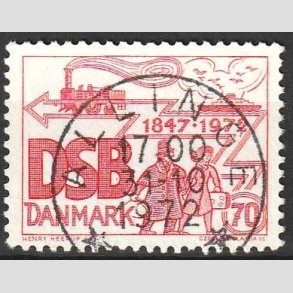 FRIM�RKER DANMARK | 1972 - AFA 525 - D.S.B 125 �r - 70 �re r�d - Pragt Stemplet Allinge