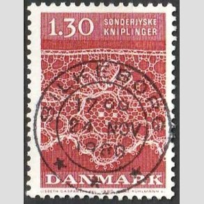 FRIM�RKER DANMARK | 1980 - AFA 712 - S�nderjyske kniplinger - 1,30 Kr. r�d - Pragt Stemplet Silkeborg