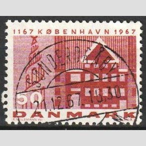 FRIM�RKER DANMARK | 1967 - AFA 456F - K�benhavn 800 �r - 50 �re brunr�d - Lux Stemplet 