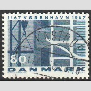 FRIM�RKER DANMARK | 1967 - AFA 457F - K�benhavn 800 �r - 80 �re m�rkbl� - Lux Stemplet 