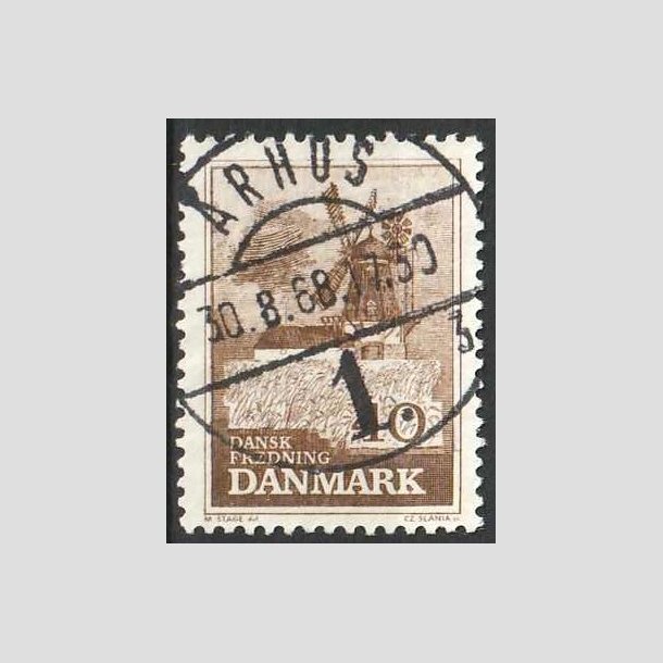 FRIMRKER DANMARK | 1965 - AFA 440F - Fredning - 40 re brun - Pragt Stemplet