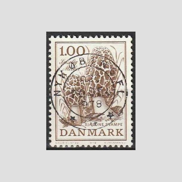 FRIMRKER DANMARK | 1978 - AFA 669 - Sjldne svampe - 1,00 Kr. brun - Pragt Stemplet 