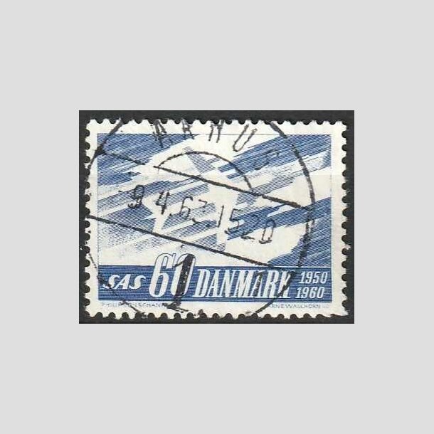 FRIMRKER DANMARK | 1961 - AFA 391F - SAS 10 rs jubilum - 60 re bl flour - Lux Stemplet Kbenhavn