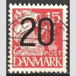 FRIMRKER DANMARK | 1940 - AFA 264 - 20/15 re rd Provisorier - Lux Stemplet Lemvig