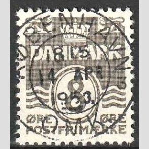 FRIM�RKER DANMARK | 1937-40 - AFA 201a - B�lgelinie 8 �re gr� - Lux Stemplet
