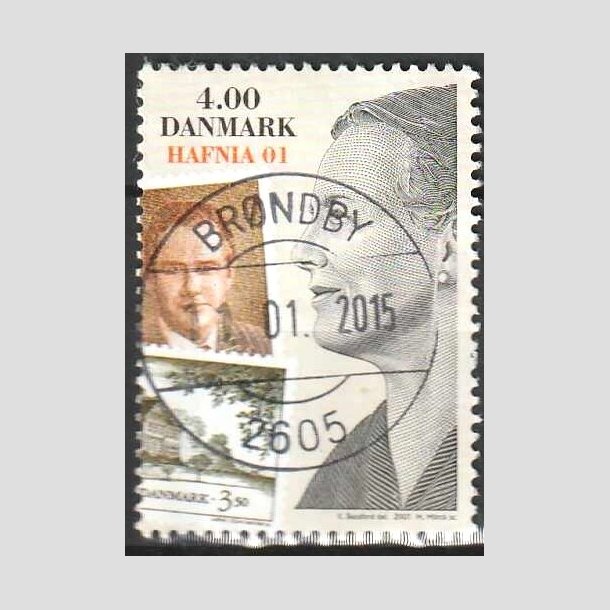 FRIMRKER DANMARK | 2001 - AFA 1294 - HAFNIA 01 UDSTILLING - 4,00 Kr. flerfarvet - Pragt Stemplet