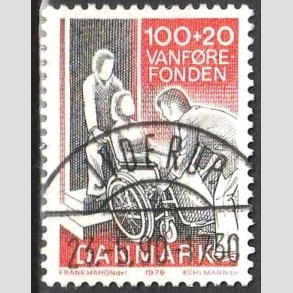 FRIMRKER DANMARK | 1976 - AFA 623 - Vanfrefonden - 100 + 20 re rd/sort - Pragt Stemplet Jyderup