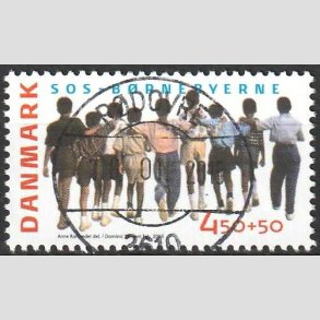 FRIMRKER DANMARK | 2005 - AFA 1416 - SOS-Brnebyerne - 4,50 + 0,50 Kr. flerfarvet - Pragt Stemplet