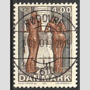 FRIMRKER DANMARK | 2002 - AFA 1312 - Samtidskunst - 4,00 Kr. flerfarvet - Pragt Stemplet