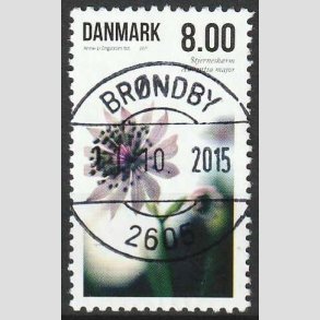 FRIM�RKER DANMARK | 2011 - AFA 1665 - Sommerens blomster - 8,00 Kr. flerfarvet - Pragt Stemplet