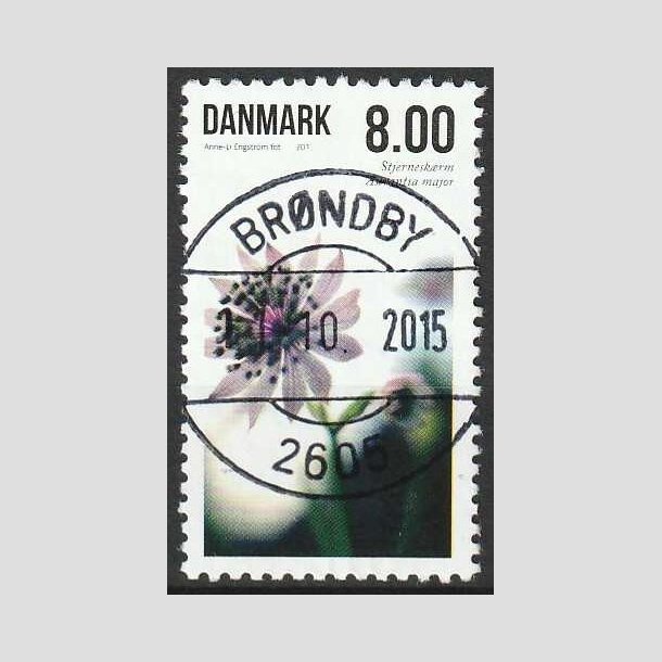 FRIMRKER DANMARK | 2011 - AFA 1665 - Sommerens blomster - 8,00 Kr. flerfarvet - Pragt Stemplet