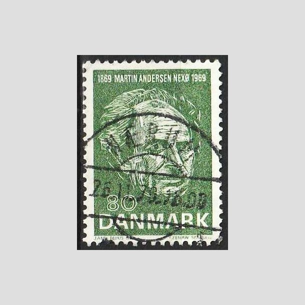 FRIMRKER DANMARK | 1969 - AFA 485 - Martin Andersen Nex - 80 re grn - Pragt Stemplet Nrum