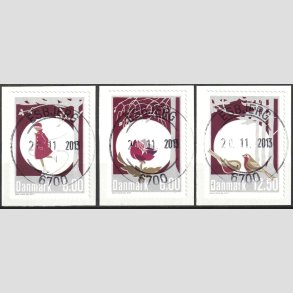 FRIM�RKER DANMARK | 2013 - AFA 1756-58 - Vinterstemning - 6,00 - 12,50 kr. flerfarvet - Pragt Stemplet Esbjerg