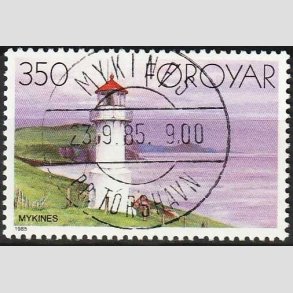 FRIM�RKER F�R�ERNE | 1985 - AFA 117 - Fyrt�rne - 350 �re flerfarvet - Lux Stemplet