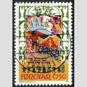 FRIM�RKER F�R�ERNE | 1986 | AFA 127 | Kvad - 650 �re flerfarvet - Lux Stemplet