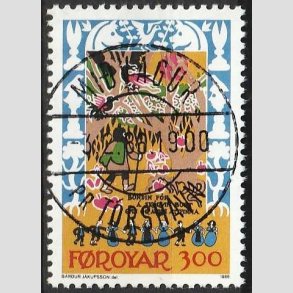 FRIM�RKER F�R�ERNE | 1986 | AFA 124 | Kvad - 300 �re flerfarvet - Lux Stemplet