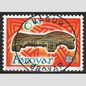 FRIM�RKER F�R�ERNE | 1989 - AFA 179 - Europam�rker. Leget�j - 6,00 kr. flerfarvet - Lux Stemplet