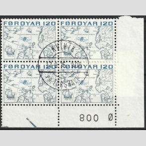 FRIMRKER FRERNE | 1975 | AFA 8 | Brugsudgave - 120 re bl/mrkbl i 4-blok - Lux Stemplet