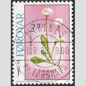 FRIM�RKER F�R�ERNE | 1988 - AFA 156 - F�r�ske blomster - 2,70 kr. flerfarvet - Lux Stemplet