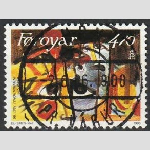 FRIM�RKER F�R�ERNE | 1986 | AFA 131 | Amnesty 25 �r. - 470 �re flerfarvet - Lux Stemplet