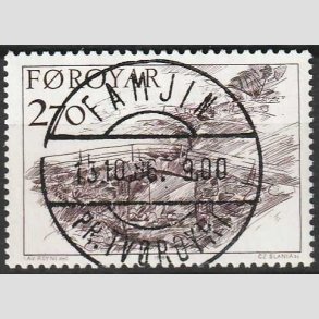 FRIM�RKER F�R�ERNE | 1986 | AFA 136 | Gamle Broer. - 270 �re r�dbrun - Lux Stemplet