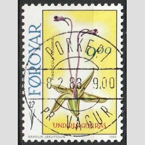 FRIM�RKER F�R�ERNE | 1988 - AFA 159 - F�r�ske blomster - 9,00 kr. flerfarvet - Lux Stemplet