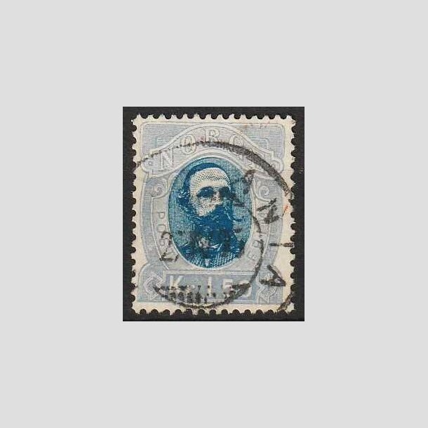 FRIMRKER NORGE | 1878 - AFA 33 - 1,50 kr. bl - Stemplet