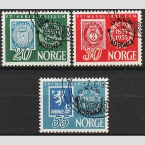 FRIMRKER NORGE | 1955 - AFA 407-409 - OLSO-NORWEX - i komplet st - Stemplet