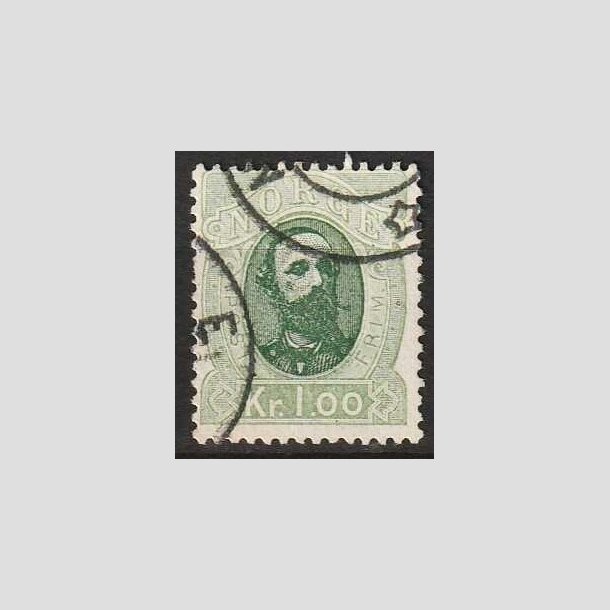 FRIMRKER NORGE | 1878 - AFA 32 - 1,00 kr. grn - Stemplet