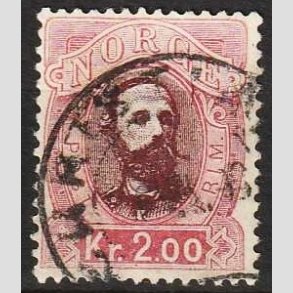 FRIM�RKER NORGE | 1878 - AFA 34 - 2,00 kr. rosa - Stemplet