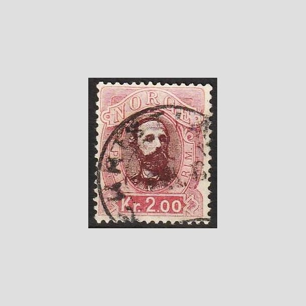 FRIMRKER NORGE | 1878 - AFA 34 - 2,00 kr. rosa - Stemplet