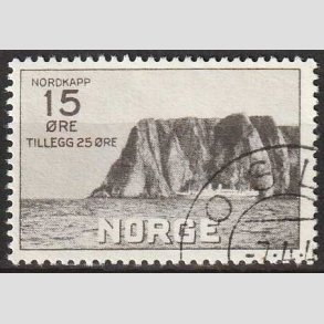 FRIM�RKER NORGE | 1930 - AFA 159 - Nordkap I. - 15+25 �re brun - Stemplet