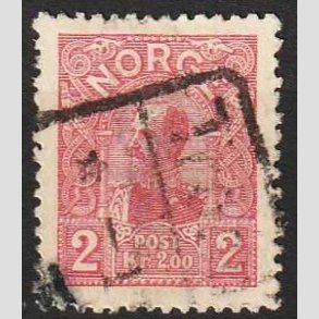 FRIM�RKER NORGE | 1907 - AFA 69 - Haakon VII - 2,00 kr. r�d - Stemplet