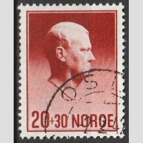 FRIM�RKER NORGE | 1942 - AFA 279 - Quisling. - 20+30 �re r�dbrun - Stemplet