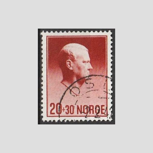 FRIMRKER NORGE | 1942 - AFA 279 - Quisling. - 20+30 re rdbrun - Stemplet