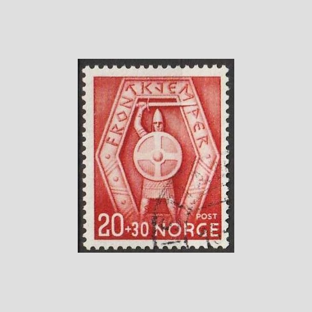 FRIMRKER NORGE | 1943 - AFA 297 - Frontkmpere. - 20+30 re rd - Stemplet