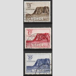 FRIM�RKER NORGE | 1943 - AFA 290-92 - Nordkap III. - i komplet s�t - Stemplet