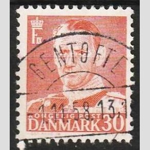 FRIMRKER DANMARK | 1952-53 - AFA 337 - Fr. IX 30 re rd - Lux Stemplet Gentofte