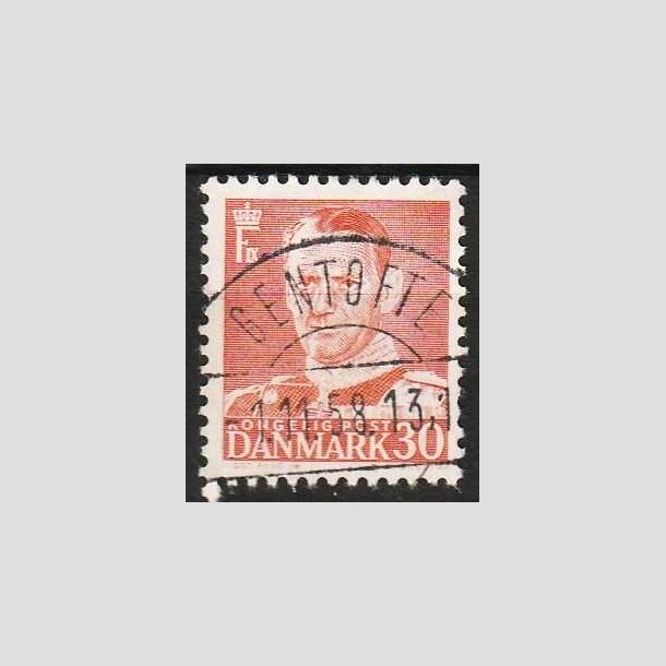 FRIMRKER DANMARK | 1952-53 - AFA 337 - Fr. IX 30 re rd - Lux Stemplet Gentofte