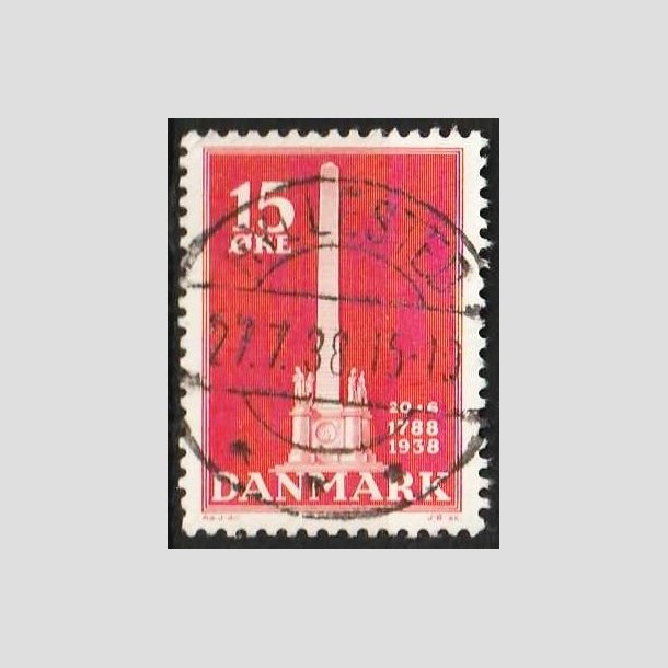 FRIMRKER DANMARK | 1938 - AFA 244 - Stavnsbndet 15 re rd - Lux Stemplet Hyllested