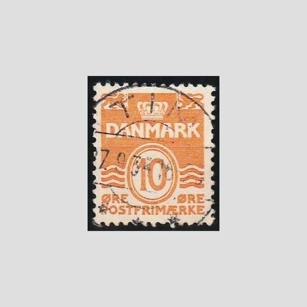 FRIMRKER DANMARK | 1933 - AFA 202 - Blgelinie 10 re orange type IA - Lux Stemplet Tim