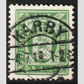 FRIMRKER DANMARK | 1902 - AFA 9 - 5 re grn - Lux Stemplet Karby