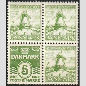 FRIMRKER DANMARK | 1937 - AFA 236 - Dybbl Fire Blok 1 - Postfrisk