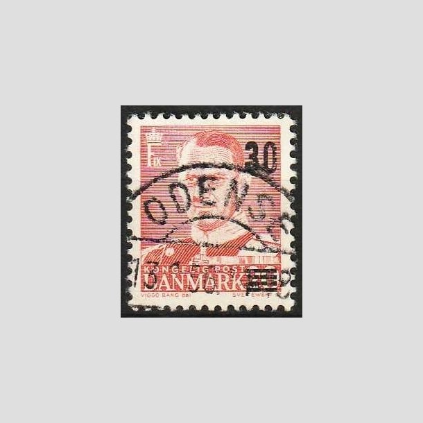 FRIMRKER DANMARK | 1955 - AFA 363 - Provisorier - 30/20 re rd - Pragt Stemplet