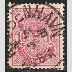FRIM�RKER DANMARK | 1884-85 - AFA 35a - 10 �re analinrosa - Stemplet
