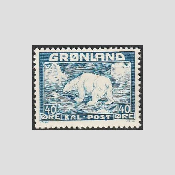 FRIMRKER GRNLAND | 1946 - AFA 27 - Isbjrn - 40 re bl - Postfrisk